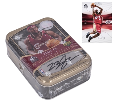 2005-06 Upper Deck SP Signature Edition Basketball Unopened & Sealed Hobby Box Plus 2005-06 SP Authentic #14 LeBron James